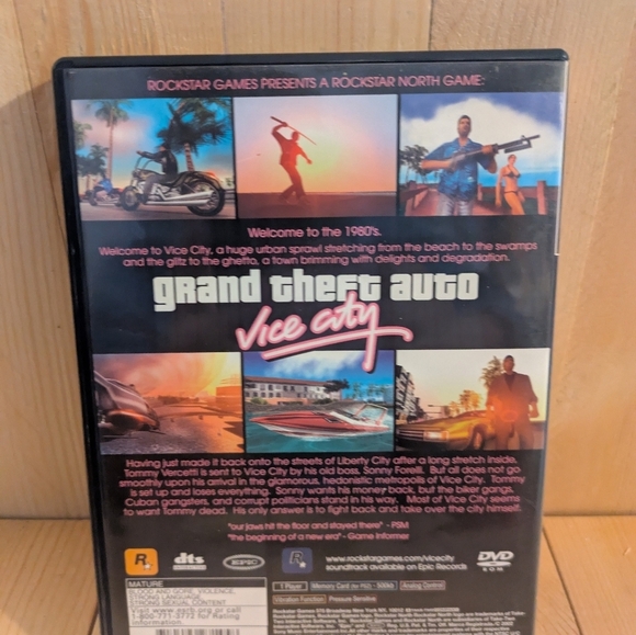 Sony 2 Grand Theft Auto: Vice City - Black Game Used - Picture 3 of 5